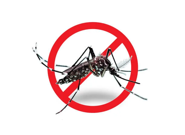 Segnale di divieto con zanzara