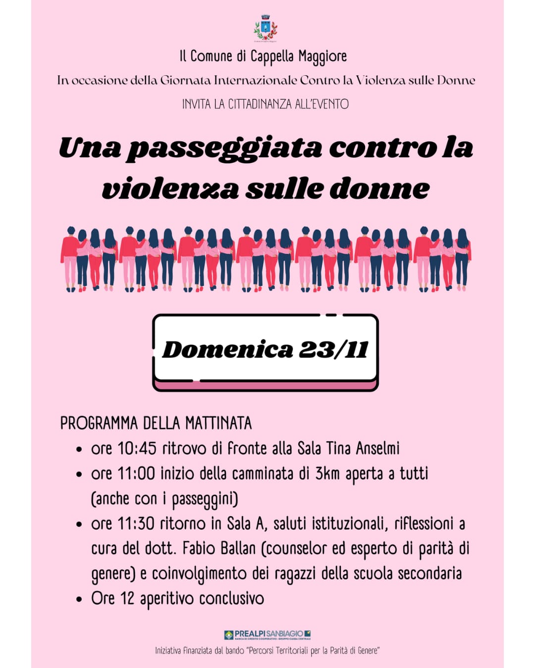 Passeggiata contro la violenza sulle donne